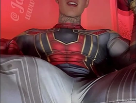 Stroking My Massive Cock In Super Hero Costumes Before Shooting A Huge Load gay muscle japan porn