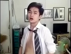 Cute Chinese Twink Strips Down and Cums gay porn indonesia new
