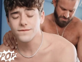 TWINKPOP - Joey Mills Rides Bruce Jones' Big Dick, Then Gets His Creamy Load All Over His Cock korean bdsm gay porn