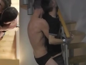 Married man while his wife is in the shower hot straight gay porn