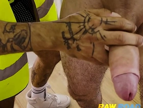 PACKING LANKY BRIT VS 2X HAIRY HUNKS hot american gay porn