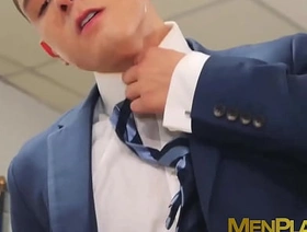 Suited Bastian Karim bent over for an ass drilling by hot Vadim Romanov gay porn hot jocks