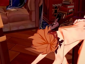 Genshin Impact Yaoi - Zhongli x Tartaglia Blowjob and fucked - Sissy crossdress Japanese Asian Manga Anime Game Porn Gay korean gay group porn