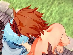 Genshin Impact Yaoi - Tartaglia x Chongyun blowjob and anal with creampie - Sissy crossdress Japanese Asian Manga Anime Game Porn Gay gay porn hot asian