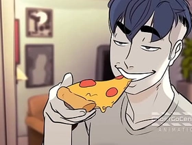 PIZZA DELIVERY  Sub español.  ( Ghostgocensorme ) korean gay femboy porn