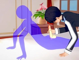 Sword Art Online Yaoi - Kirito Handjob and anal with creampie - Sissy crossdress Japanese Asian Manga Anime Film  Game Porn Gay gay porn hot guy