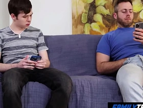 FamilyTwink - Teaching My Boy The Big Boys Role gay korean threesome porn