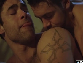 Dante Colle fucks his stepbrother Lucas Leons horny ass on the couch and roughly makes him moan loud hot asian gay massage porn