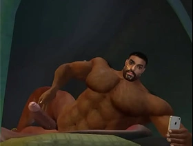 caught handsome muscle bear jerking while camping chinese gay porn massage
