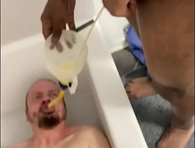 Str8ThugMaster TJ gaypigslave Piss drinking slave funnel teen chinese gay porn