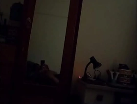 Vaibhav Lifts Up His Dick On His Bed In Front Of The Mirror In The Darkness Of His Bedroom hot asian gay solo porn