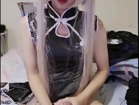 Asian CD cosplay Masturbate cute hot gay porn