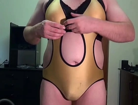 Fake Boobs E-Cup: Wet sheer swimsuit over big strapon tits. Shaved chubby Crossdresser Sissy Tobi00815 (050) hot gay porn sex