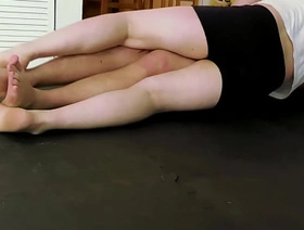 Barefoot guys Elis and Leo wrestling hot gay porn big cock