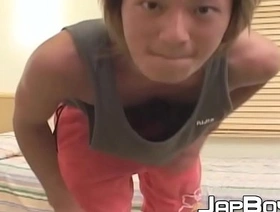 Japanese jock with perfect butt strokes his huge cock rough japan games gay porn