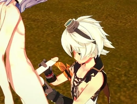 Genshin Impact Yaoi- Bennett Handjob and fucked by Razor - Japanese asian manga anime game porn gay hot teen muscle gay porn