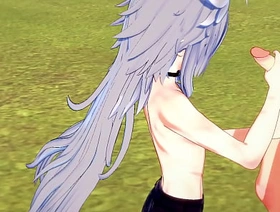 Genshin Impact Yaoi - Razor Handjob and fucked by Diluc - Japanese Asian manga anime game porn gay porn malaysia gay