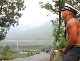 Chinese muscular guy jerking outdoor and load a huge cum from his monster dick hot spanish gay porn