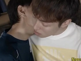 Asian twink rides dong and cums japan freeze gay porn