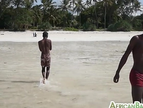 Unsaddled Ebony twink stuffing amateur after shower gay porn hot house