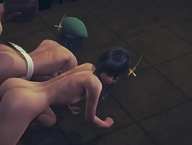 Genshin Impact Yaoi - 2 Venti Dildo and threesome - Sissy crossdress Japanese Asian Manga Anime Game Porn Gay gay porn jap