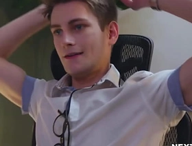 Tony Genius and Trevor Harris fuck at the office gay hot romantic porn