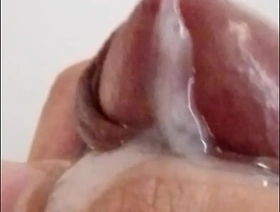 Jacking off my uncircumcised cock, cumming, extreme closeup. July 7, 2024. japan gay porn cute