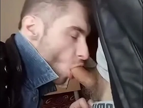 Young guy in leather and jeans suck dick by bad boy in leather jacket thailand gay porn