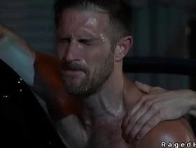 Gay driver anal fucks client in a trunk in an abandoned garage hot straight gay porn