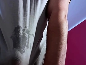 Boy Cums through his Shirt after edging his Wet Dick *Wet Sounds, Whimpering* gay men hot porn