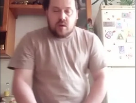 This guy put his BALLS on the table and started jerking off his COCK to taste the fresh CUM! japan muscle bear gay porn