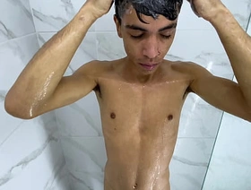 MILK GAMES IN THE SHOWER: LATINO PLEASURES HIMSELF WITH TOYS UNTIL TOTAL ORGASM japan gay porn outdoor
