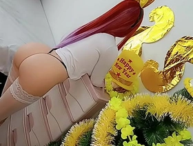 Happy and prosperous NEW YEAR. My HOT and desirable VIRGIN stepdaughter showed me the thong she was wearing at the evening toast and upon seeing her Perfect ASS and wet pink PUSSY my huge BBC COCK began to fuck her again and again until the CUMSHOT hot gay young porn