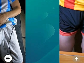 Players from opposing teams secretly meet up on video call to masturbate after the derby free gay japan porn