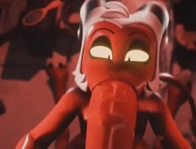 Moxxie deepthroating a Giant cock hot hispanic gay porn