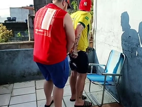 Não aguentei e dei pro ursão maloka na laje de novo (COMPLETO NO RED) gay sex taiwan porn