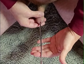 ToOldToMind Slides Steel Rod Down His Tiny Cock chinese gay porn kiss