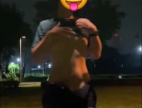 Park Exposed and Cum on Public Bike singapore gay porn nerdy