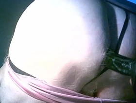 Fuckpig fag shitcunt Sarah Millward smokes, wanks drinks own piss, double penetrates her cunt with 9