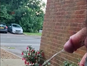 Chubby Gay Guy taking a risky piss outside french hot gay porn