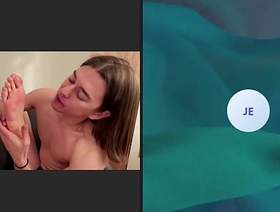 Having fun with a friend on a video call. Licking my feet, playing with my ass and cumming on my legs. sex porn gay japan