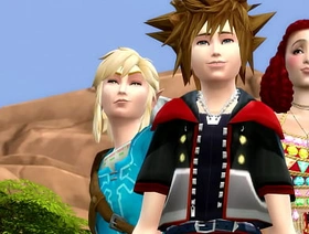 Zelda & Kingdom Hearts Crossover - Link Meets Sora gay porn solo hot