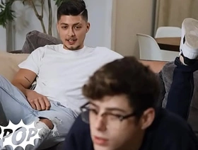 TWINKPOP - Angel Rivera Fucks Joey Mills' Mouth, Then Pounds Him Until He Covers Him With His Load gay japan porn office