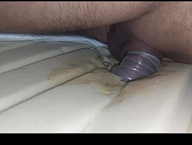 I fuck the mattress and ejaculate the sperm in the condom hot gay japanese porn