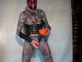 Tattooed Male Stripper LeeHarper Pinnomen in a Relaxed Warm-Up at Home, before the Kick-Off of the Evening's Male Strip Show - Also his Tits are being Extended at the same time. korean jerk gay porn