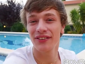 Pool day turns into twinks fucking doggy style from behind japan gay bdsm porn