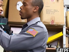 Tattooed Ebony thief barebacked hard by a security guard gay porn chinese bdsm