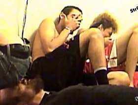 Evil Red shows his homies his gay ha ha ha hot friends gay porn