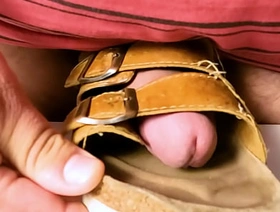 Fucking and cumming into old leather slippers vintage japan gay porn