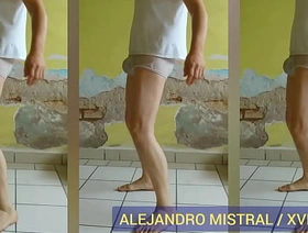 Hombre gay bailando en ropa interior blanca mojada Trusas Calzoncillos calientes ALEJANDRO MISTRAL real asian gay massage porn